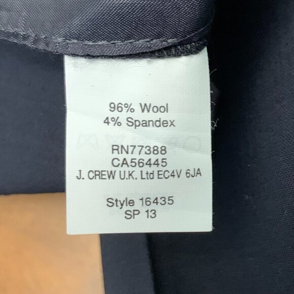 NWOT J.Crew Wool Navy Pant - Picture 7 of 10